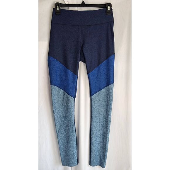 Outdoor Voices Blue Contrast 7/8 Length Springs Leggings Size S C24 - Picture 1 of 6